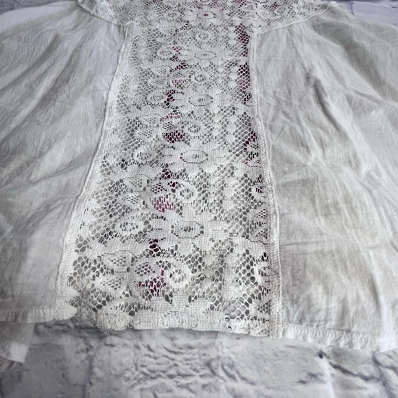 Raga Ivory Lace Embroidered Floral Boho Peasant Tank Top Medium cottagecore - Picture 7 of 7
